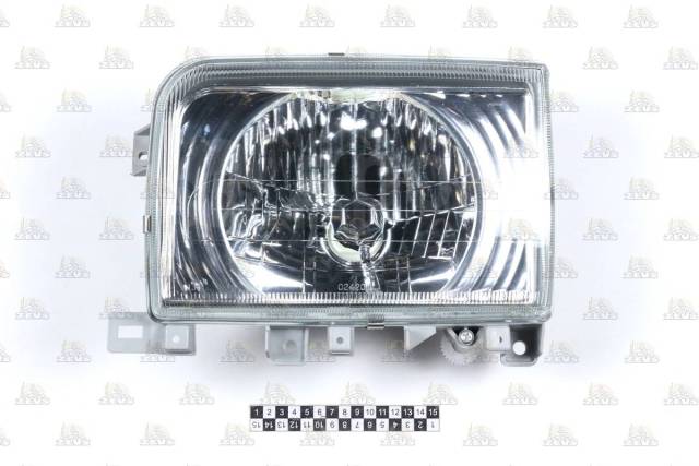 Фара NIS ATLAS 02-4201L /215-0056L(115-1104 L) ('91-'07) /хрусталь/ ZEVS /042-01-0048 на  