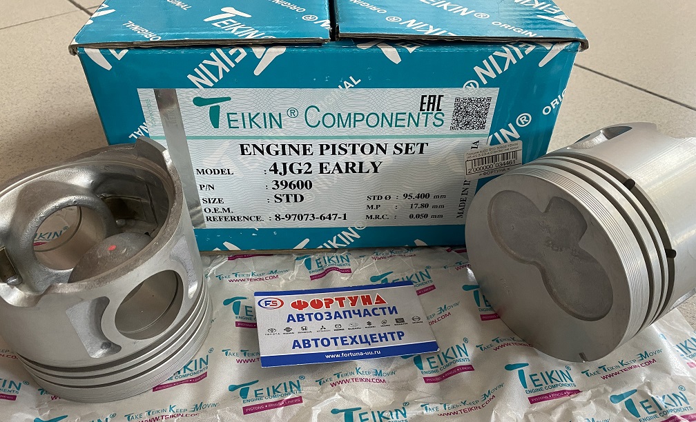 Поршня 4JG2 STD 39600 TEIKIN {95, 4/2, 5-2, 0-4, 0 /d=34} /не конус без охлод./ на  