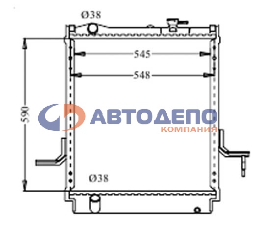 Радиатор IS0010-X (IS-0009-36) /IS NPR 00-03 NQR75,  '10- MT/ [ 8-97377-238-1 /8-97240-350-0/]ISUZU E на  