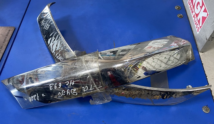 Накладки на Бампер TOY DUET M100A, M110A ('98-'01) L+R /хром/ [б/у] (к/с693) на TOYOTA DUET