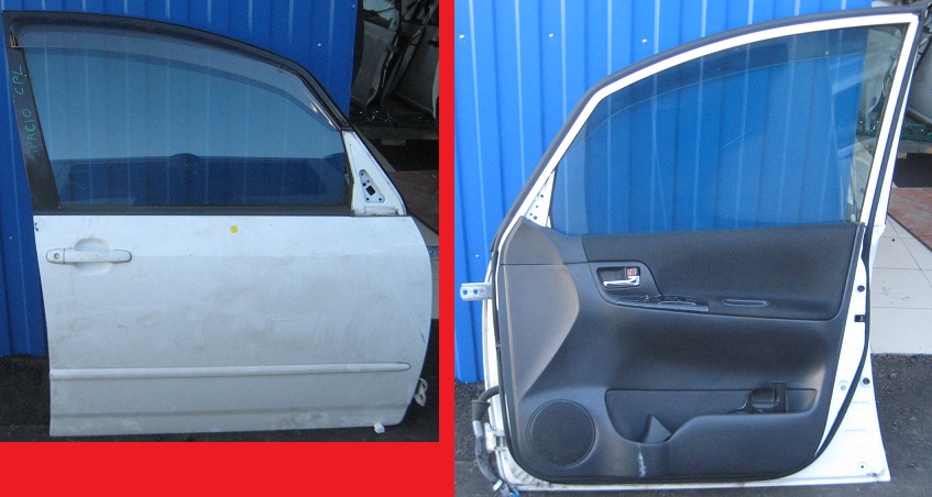 Дверь TOY SPACIO 120 (02) /белая/ FRONT RH [б/у] на TOYOTA SPACIO